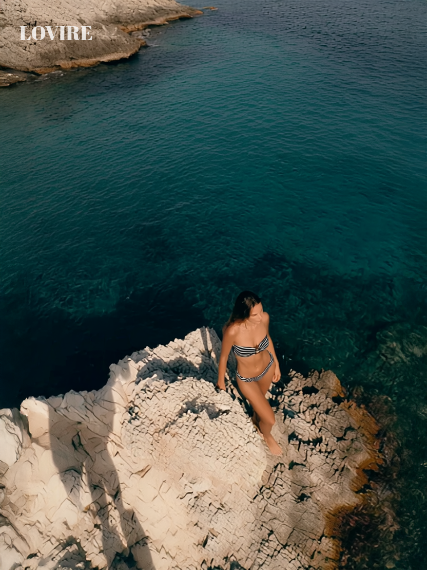 Retro Stripe Bikini Set